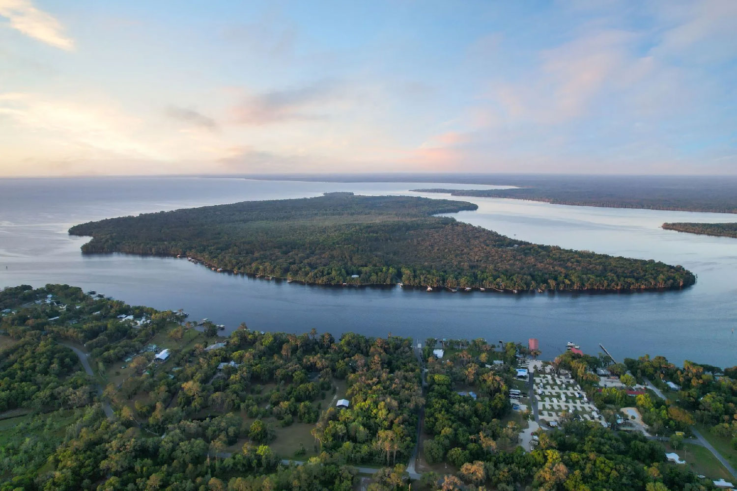 Aerial view of Drayton Island
